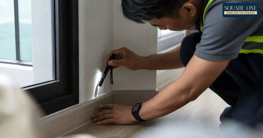 ทีมสถาปนิกและวิศวกรผู้เชี่ยวชาญ SQUAREONE INSPECTOR กำลังตรวจบ้าน