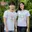 HPW009 เสื้อคริสต์มาสเสื้อปีใหม่ ลาย เทศกาลแห่งความสุข สีขาว เสื้อทีม เสื้อคู่ เสื้อครอบครัว แบบเก๋ๆ